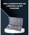Dayanıklı Karbon Çelik 40 Parça Lokma ve Cırcır Anahtar Seti
