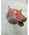 Dekoratif Altın Gold Kurt Duvar Heykeli Asılabilir Hediyelik 25x19 cm