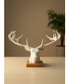 Dekoratif Geyik Başı Heykel 25 cm Modern Minimal Tasarım