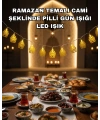 Dekoratif Ramazan LED Işık Pilli Cami Tasarımlı Zincir Aydınlatma