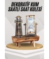 Deniz Feneri Kum Saati Ahşap Görünümlü Vintage Tarz Biblo