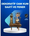 Deniz Feneri Tasarımlı Ahşap Kum Saati – Retro Masa Aksesuarı