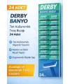 Derby Banyo Tek Kullanımlık Tıraş Bıçağı 24 Adet Avantajlı Paket Plastik Saplı Ekonomik Tıraş Jileti