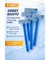 Derby Banyo Tek Kullanımlık Tıraş Bıçağı 5 Adet Plastik Saplı Pratik Ekonomik Tıraş Jileti