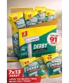 Derby Tek Bıçaklı Tıraş Bıçağı 13’lü 7 Paket 91 Adet Krom Seramik Platin ve Tungsten Kaplı Ekonomik Set