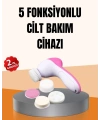 Derin Temizleme ve Masaj İçin 5 Başlıklı Yüz Cilt Bakım Aleti
