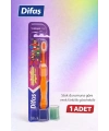 Difaş Kids Çocuk Diş Fırçası Koruyucu Kapaklı Yumuşak Kıllı 1 Adet