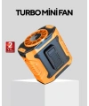 Dijital Ekranlı Turbo Mini Fan – 3 Kademeli Hız, Sessiz Çalışma ve Type-C Şarj