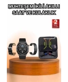 Dijital Göstergeli Bluetooth Kulaklık ve Bildirim Görebilen Akıllı Saat Alarm ve Titreşim