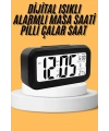 Dijital Masa Saati Takvim Çalar Saat Alarmlı Işıklı Led Ekran Pilli