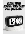Dijital Masa Saati Termometre Takvim Led Ekran Pilli Ev Ofis Masası