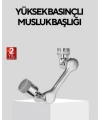 Döner Musluk Başlığı Çok Açılı Robotik Kol Su Tasarruflu