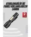 EL Feneri Uzun Menzilli Usb Şarj Edilebilir Kamp Lambası