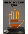 El Orta Parmak Led Kumandalı Araç İçi Reflektör Arka Cam El Simgesi