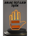 El Orta Parmak Led Kumandalı Araç İçi Reflektör Arka Cam El Simgesi