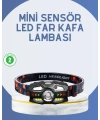 El Sensörlü LED Far Suya Dayanıklı Şarjlı Kafa Lambası