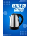 Elektrikli Paslanmaz Çelik Su Isıtcı Çelik Kettle 1.8 Lt. Uzun Ömürlü