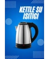 Elektrikli Paslanmaz Çelik Su Isıtcı Çelik Kettle 1.8 Lt. Uzun Ömürlü