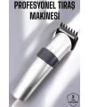 Erkeklere Özel Şarjlı Saç ve Sakal Kesme Tıraş Makinesi Seti