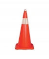 Esnek Kırılmaz Trafik Konisi Tek Reflektörlü 70 cm