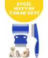 Evcil Hayvan Tarak Seti 4lü Bit Tarağı Ked Köpek Tüyüne Uygun