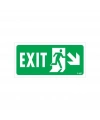 Exit Sağ Aşağı Uyarı Levhası 17,5x25 KOD:957