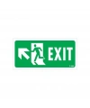 Exit Sol Yukarıı Uyarı Levhası 17,5x25 KOD:960