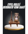 Eyfel Kuleli Kum Saati Dekoratif Hediyelik Eşya Retro Eyfel Kulesi
