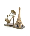 Eyfel Kulesi Tasarımlı Kum Saati Kristalleştirilmiş Kum Saati Dekoratif Ahşap Görünümlü