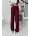 Fitilli şardonlu pantolon bordo a4058