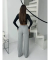 Fitilli şardonlu pantolon gri a4058