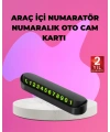Fosforlu Araç İçi Park Kartı Numaratörü
