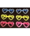 Fosforlu Kalp Model Glow Parti Gözlüğü Karanlıkta Yanan Gözlükler 12 Adet