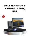 Full HD Araç Kamerası 3’lü 4.0” Ekranlı ve HDR Gece Görüşlü
