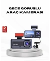 Full HD Üç Kameralı Araç Kamerası G-Sensörlü ve Gece Görüşlü
