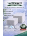 Gaz Kompres 7,5x7,5 cm 8 Katlı 500 Adet Steril Olmayan Tel Tel Spanç Pansuman Bezi