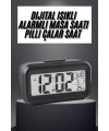 Gece Dijital Masa Saati Dijital Alarmlı Led Ekran Pilli Çalar Saat