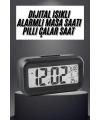 Gece Dijital Masa Saati Dijital Alarmlı Led Ekran Pilli Çalar Saat