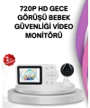 Gece Görüşlü Bebek Kamerası Ninni ve Alarm Özellikli