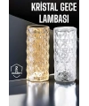 Gece Lambası Kristal Lamba Dokunmatik Şarjlı Hediyelik