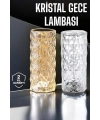Gece Lambası Kristal Lamba Dokunmatik Şarjlı Hediyelik