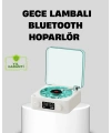 Gece Lambası Stereo Bluetooth Hoparlör Dijital Saatli Vintage Tasarım Çok Fonksiyonlu