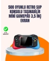 Geniş Ekranlı 500 Oyunlu Taşınabilir El Konsolu – Her Yerde Kesintisiz Oyun Keyfi