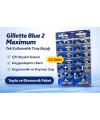 Gillette Blue 2 Maximum Tek Kullanımlık Tıraş Bıçağı 20 Adet Ekonomik Paket