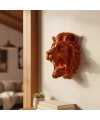 Gold Red Aslan Başı Duvar Aksesuarı