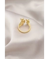 Gold Renk Metal Kelebek Model Kadın Yüzük