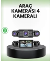 GPS’li 4 Kameralı Araç İç Dış Kayıt Sistemi 1080P WiFi Destekli