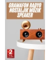 Gramafon Nostaljik Radyo Yüksek Ses Kalitesi USB TF Kart Aux