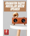 Gramafon Nostaljik Radyo Yüksek Ses Kalitesi USB TF Kart Aux