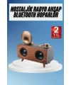 Gramafon Radyo Bluetooth Hoparlör Nostaljik Radyo FM Radyo